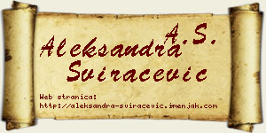 Aleksandra Sviračević vizit kartica